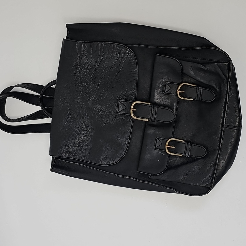 Black Leather Backpack Carrier - Picture 13 of 13